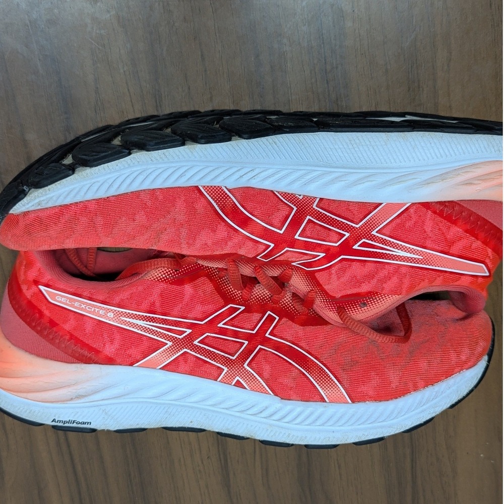 ASICS Gel-Excite 8 Womens Running Shoes Pink Orange Camo Mesh Sneakers Size 11